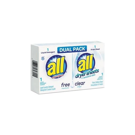 Vend-Rite Manufacturing Vend-rite Manufacturing 1R-2979355 Free Clear He Liquid Laundry Detergent & Dryer Sheet Dual Vend Pack - 100 per Case 1R-2979355